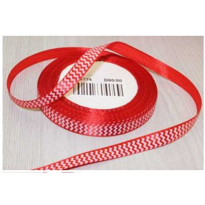 Лента  атласная  с рисунком  10мм    25ярд   К