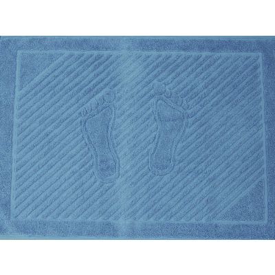 Полотенце - коврик махровое «Ножки» 50*70 см, цвет синее море, плотность 700 гр, хлопок 100 %