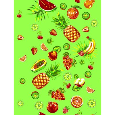 Ткань вафельное полотно рис. 1588 набивное