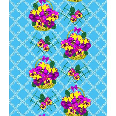 Вафельное полотно рис. 1322 набивное