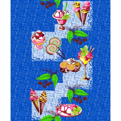 Вафельное полотно рис. 1305 набивное