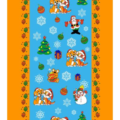 Вафельное полотно рис. 1117 набивное